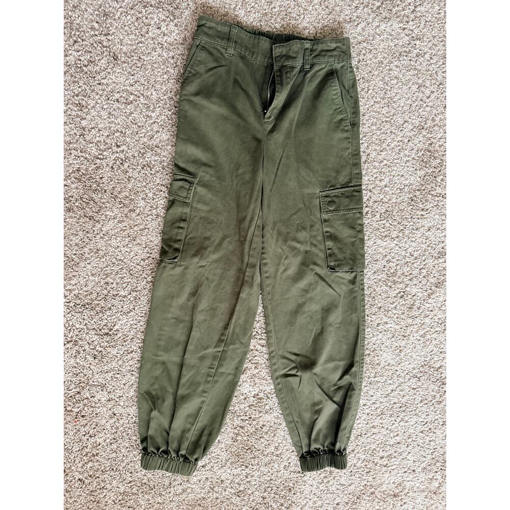 3 for $9 forever 21 Khaki Green Cargo Pant 100% Cotton XS EUC - Picture 2 of 5
